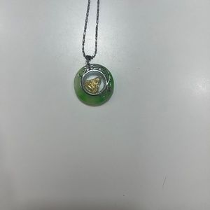 Green Jade Buddha Necklace